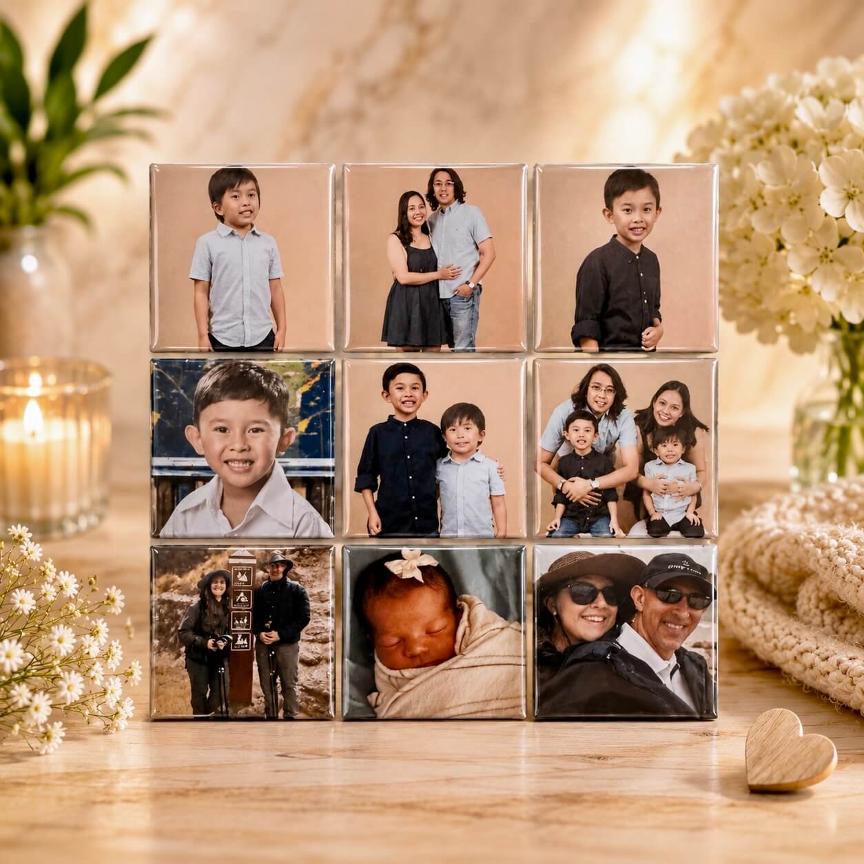 9 x Photo Magnets l 2.0 Square