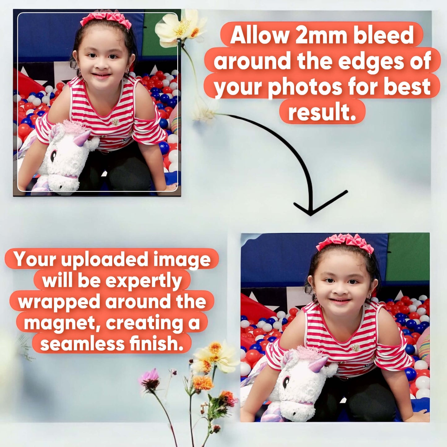 9 x Photo Magnets l 2.0 Square
