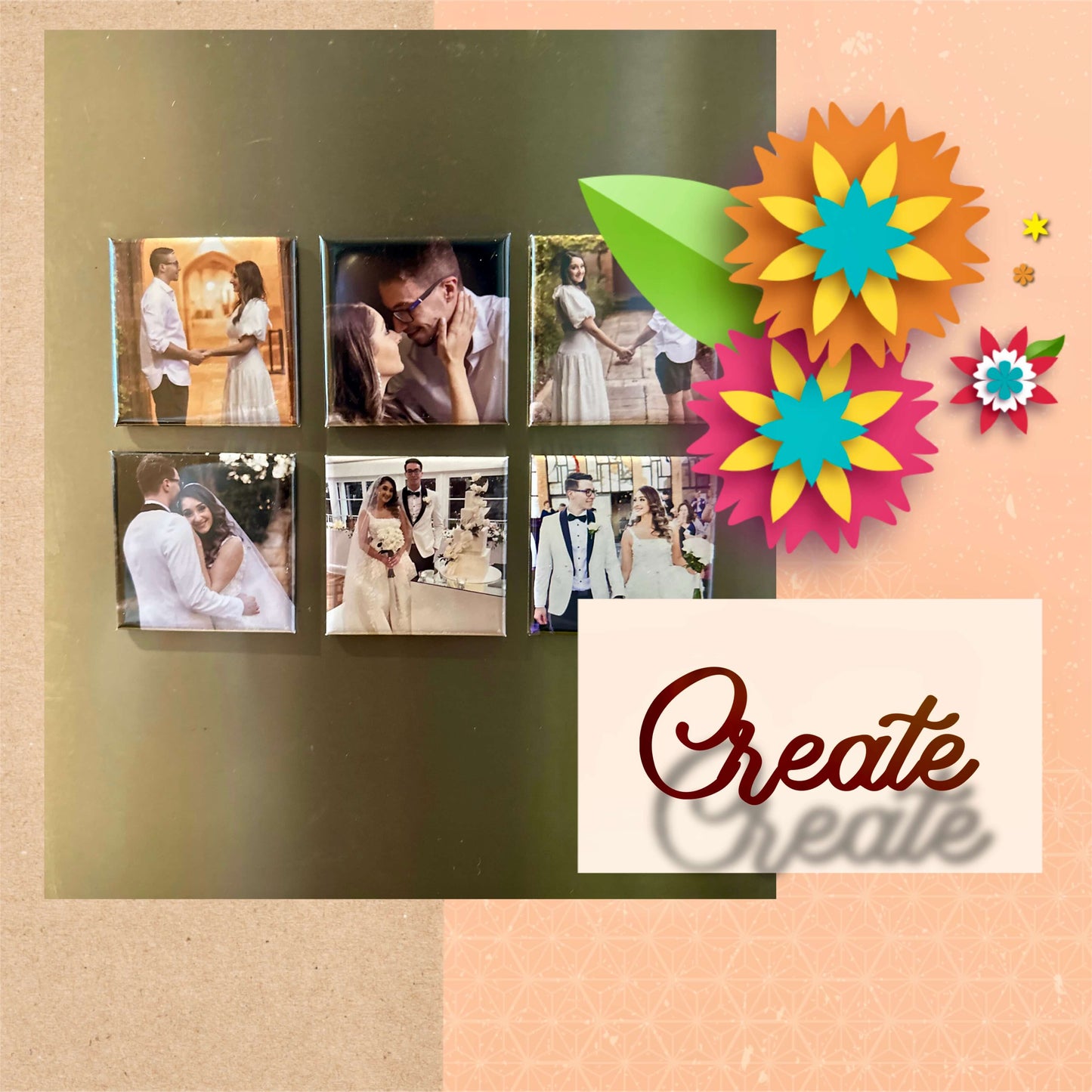 9 x Photo Magnets l 2.0 Square